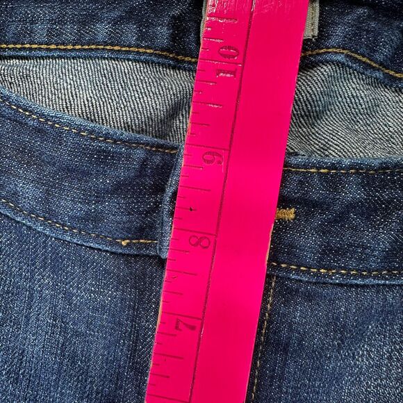 Gap 1969 Jean Women 12 Mid Rise Dark Blue Curvy Flare Bootcut Denim Pant Western - Picture 7 of 10